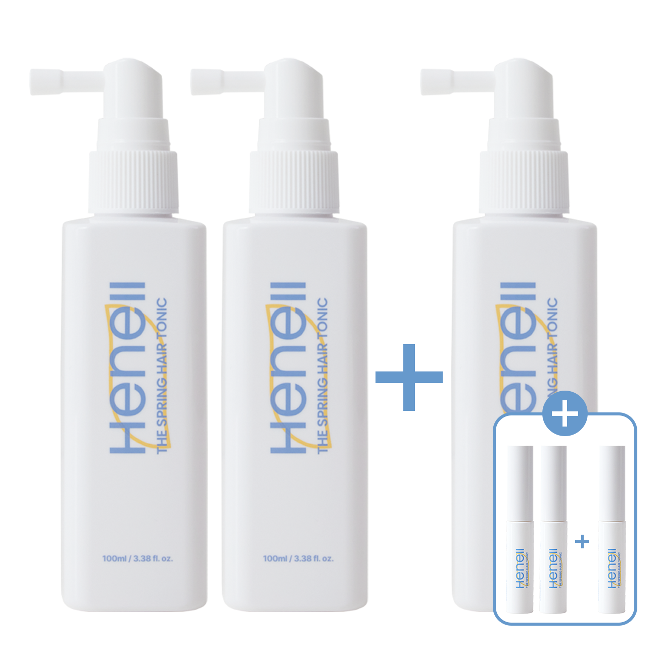 헤넬 더 스프링 임산부 헤어토닉 비듬 가려움 두피보습 100ml+5ml, 3개 - 상품 이미지