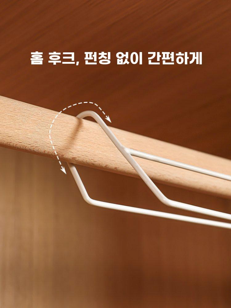 철제 옷장 수납 행거 높낮이 분리형 공간절약 다용도 - 상세 이미지 2