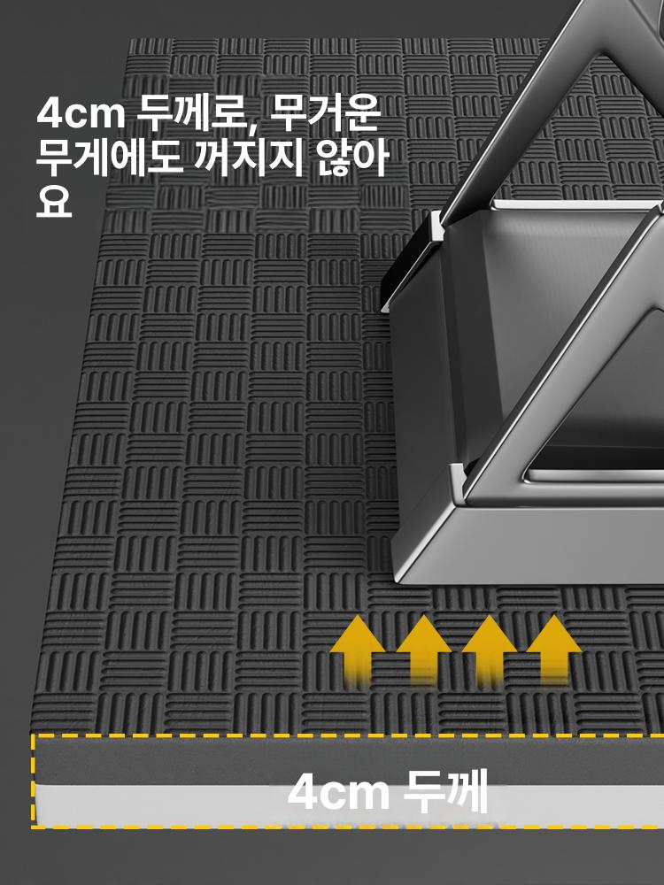 충격흡수매트 런닝머신 매트 흡수 홈트 고무 방음 방진 실내자전거 실내 자전거 헬스 - 상세 이미지 3