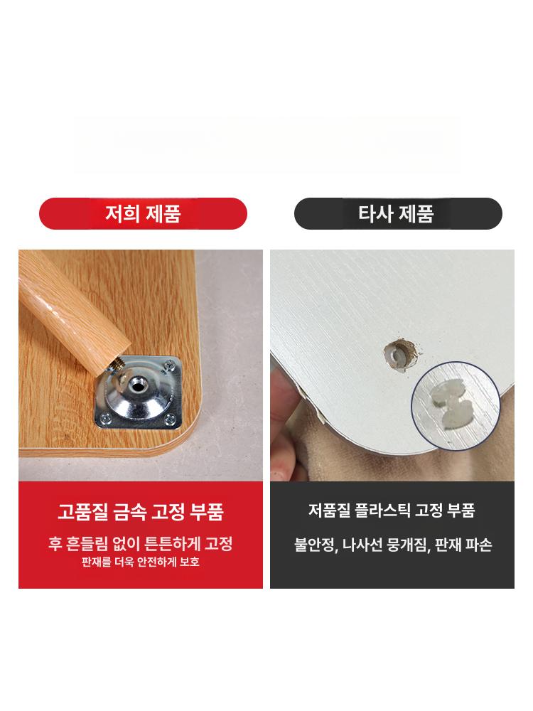 틈새협탁 침대 사이드테이블 선반 북유럽 좁은 미니 스타일 A [아이보리] 조립형 - 상세 이미지 5