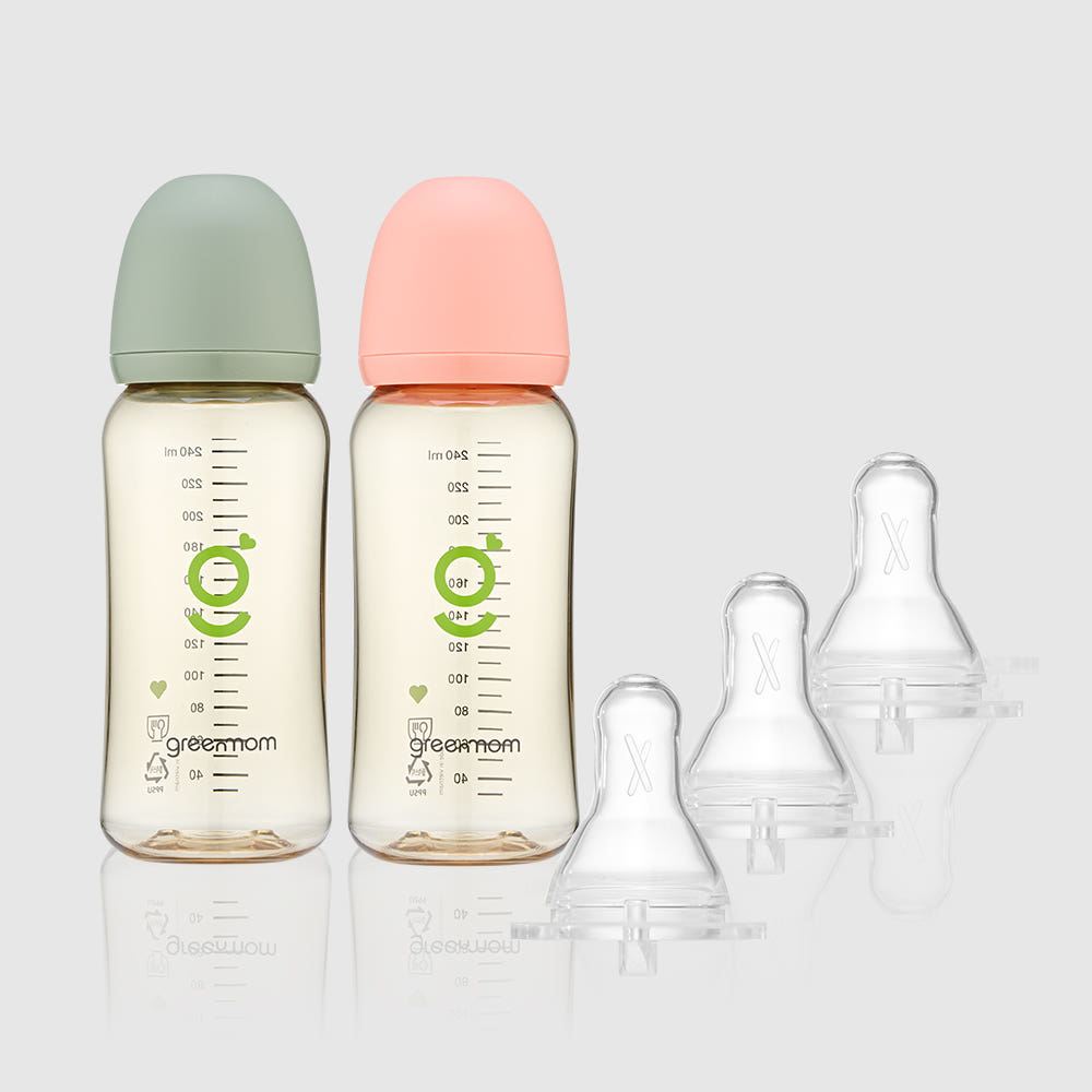 그린맘샵 PPSU 베이직 젖병 250ml 2개 + 아이쏙 3개