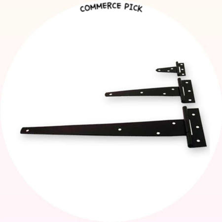 유럽형 흑색 T경첩 빈티지 가구 경첩 규격선택 CB 커머스픽301