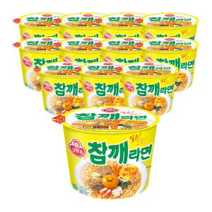 오뚜기 참깨라면 큰컵라면 110g, 12개 맛있게 먹은 솔직 후기 - 상품 이미지 1