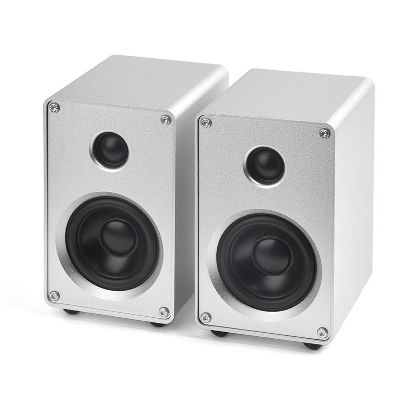 BRZHIFI 3인치 알루미늄스피커 합금 데스크탑 2채널 패시브스피커 컴퓨터 위성 서라운드 - 상품 이미지