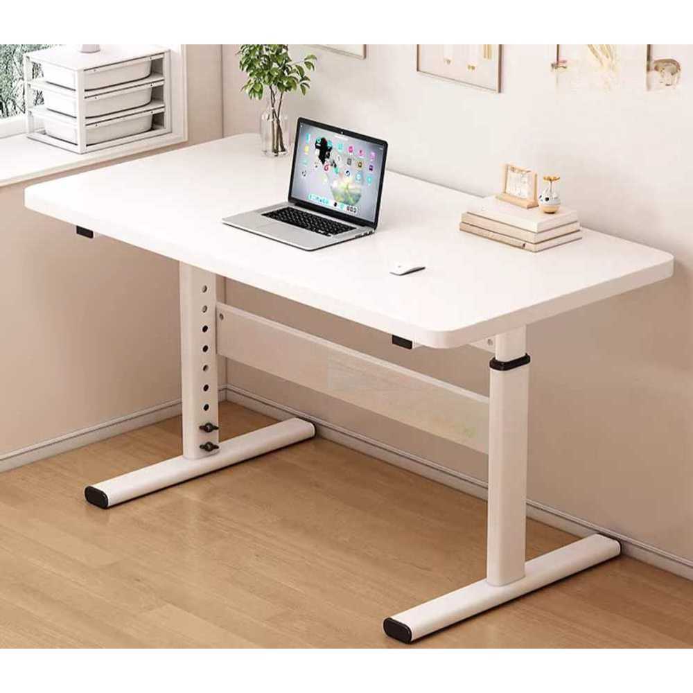 수동모션데스크 높낮이조절 노트북 책상 리프트업 높이76-120cm조절80x50cm/화이트 - 상품 이미지