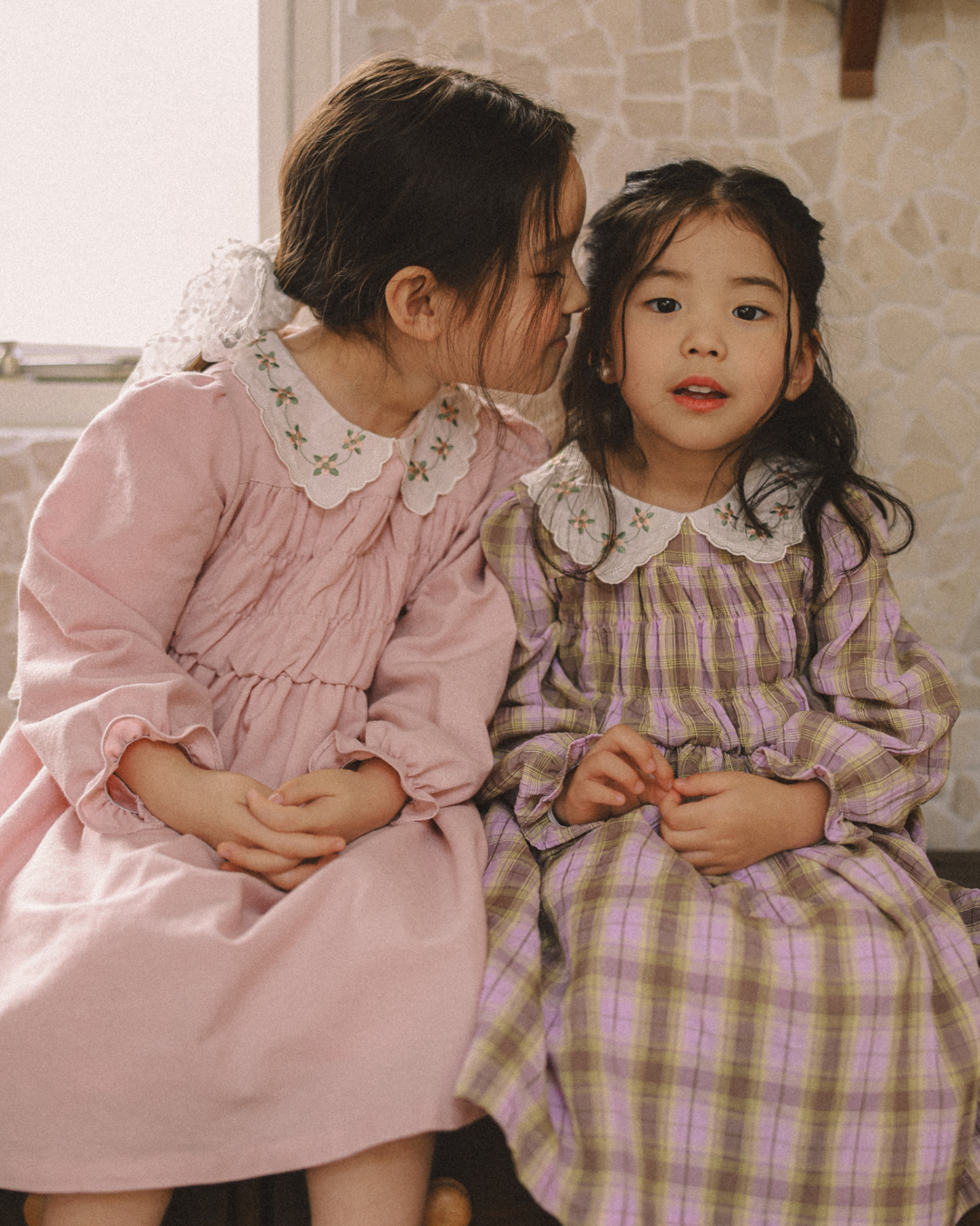 여아 자수 카라 원피스 봄 하객룩 등원룩 아동 키즈 드레스 슈나 핑크, L - 상세 이미지 5