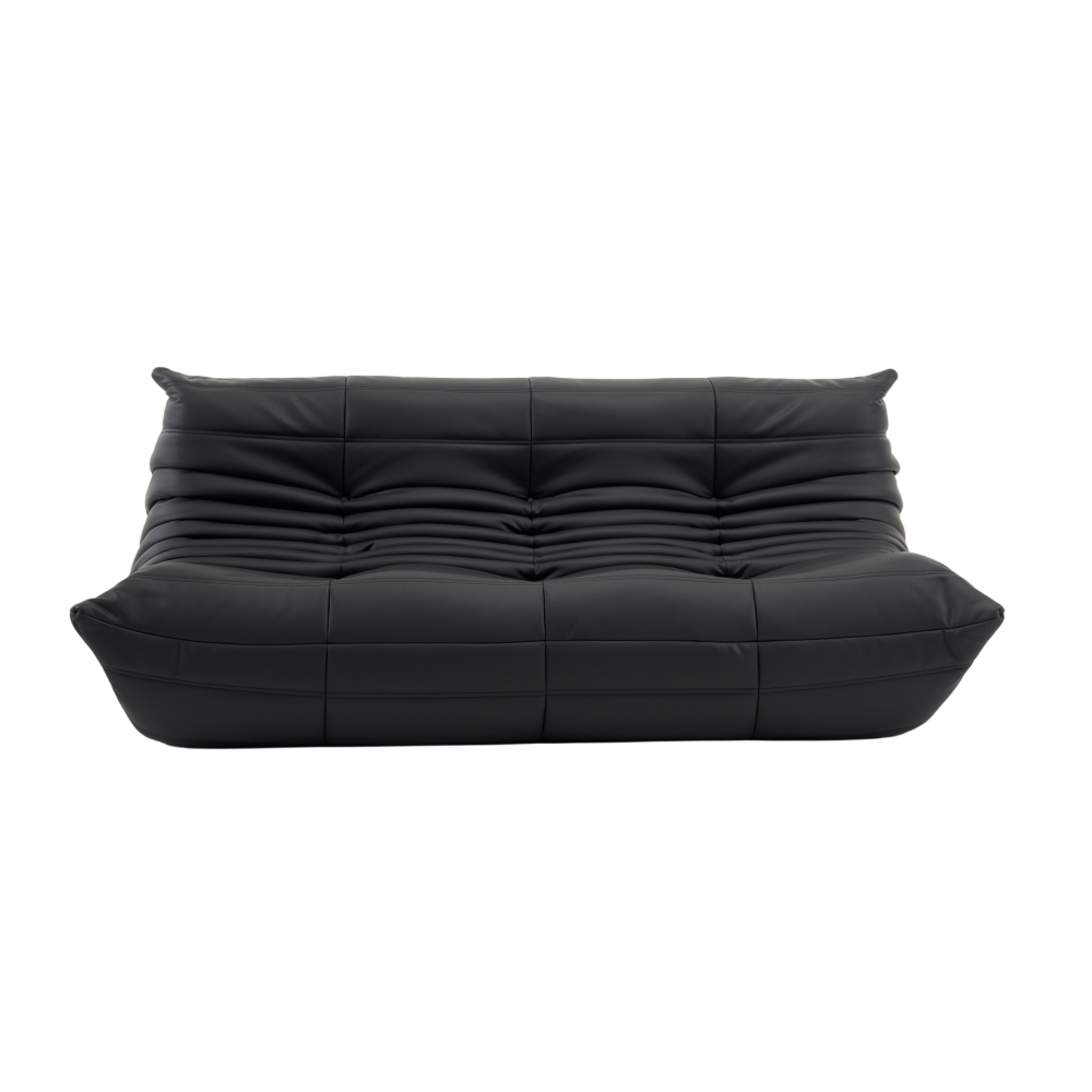 토고 소파 나파 천연 소가죽 스툴미포함, 컬러 커스텀, 3인용