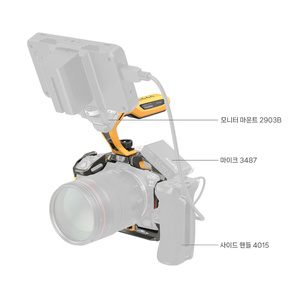 스몰리그 5608 캐논 블랙맘바 범블비에디션 EOS R8 Mark II 케이지 키트 - 상세 이미지 2