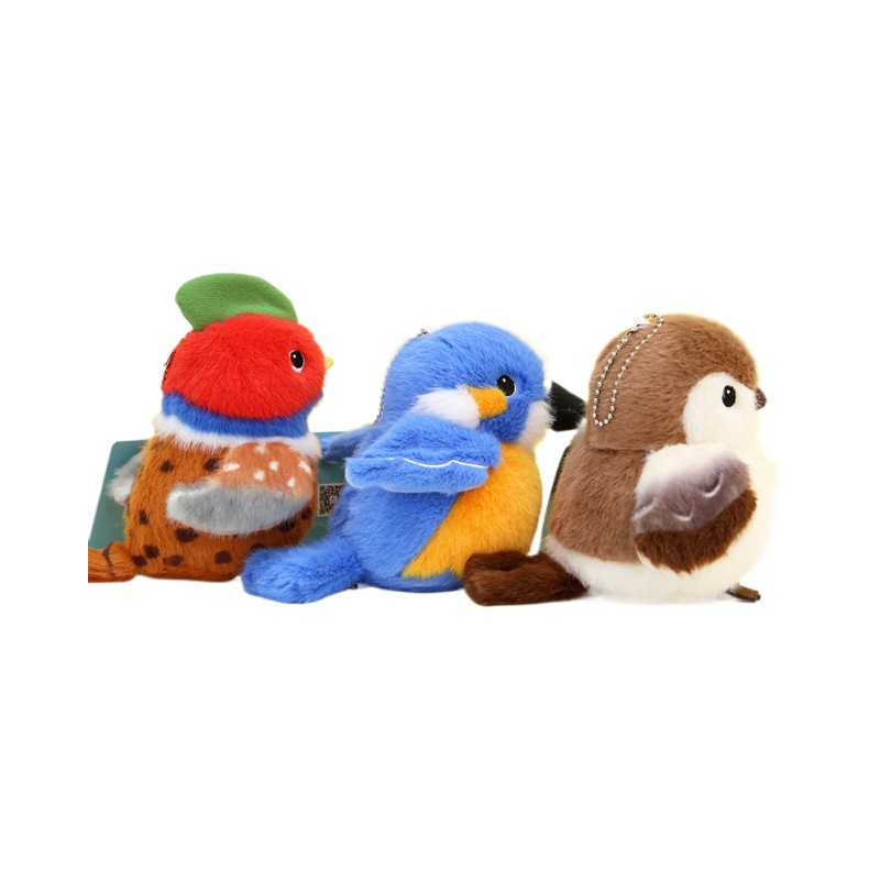귀여운 새 앵무새 참새 동물 둥지 장식 소품 린넨 마구마구 12cm 사진과 동일 - 상세 이미지 2