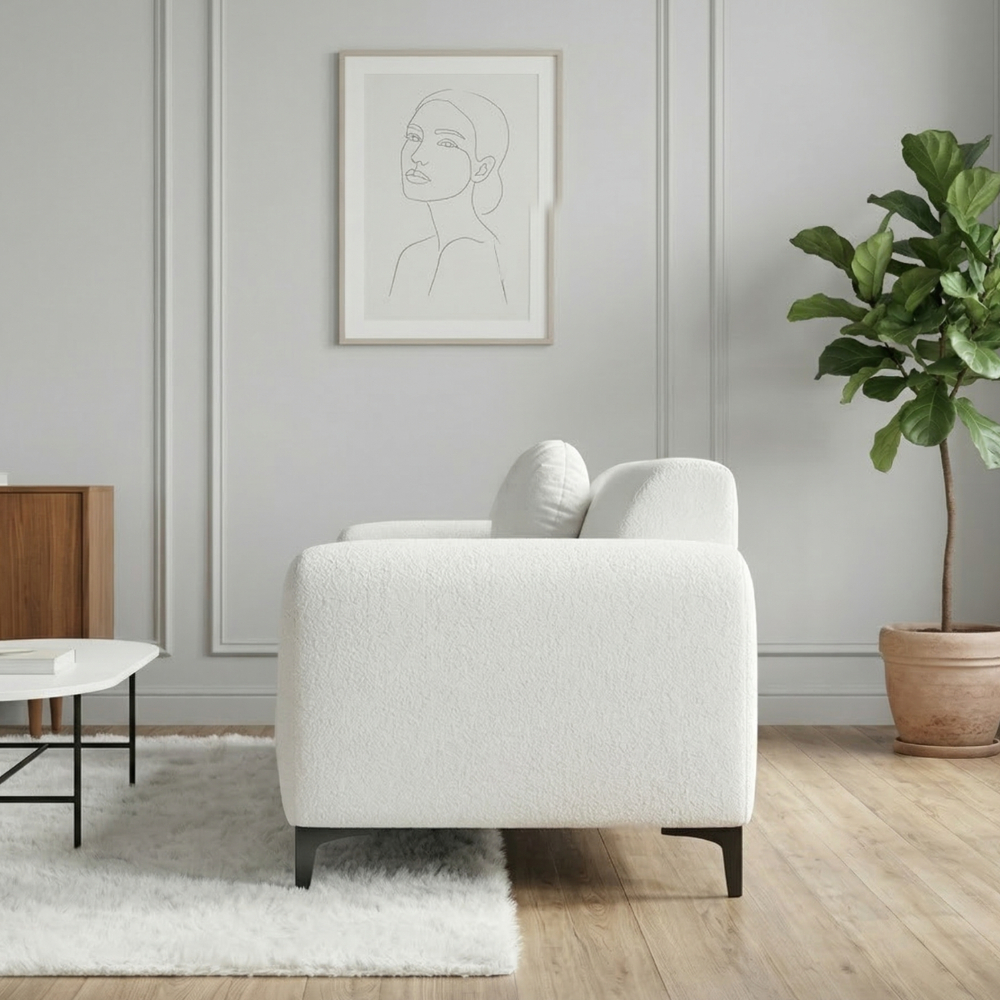 [방문설치] 라임 코모도 아쿠아텍스 패브릭 2인 쇼파 스툴미포함, 핑크