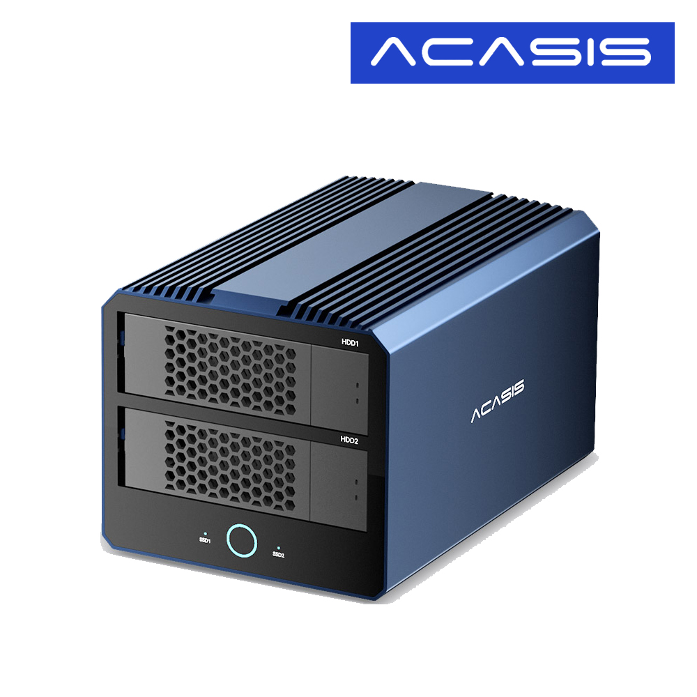 아카시스 H004 4베이 / HDD 2bay / M.2 2bay / 40Gbps 하이브리드 DAS 외장 케이스 - 상품 이미지