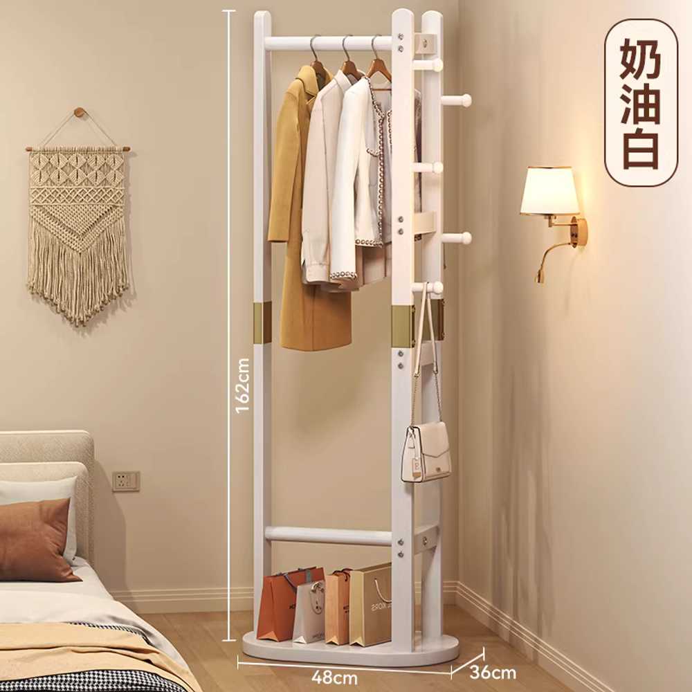 원목미니행거 스탠드 옷걸이 조립 옷 거치대 드레스룸 60cm 업그레이드 / 내추럴 - 상세 이미지 4
