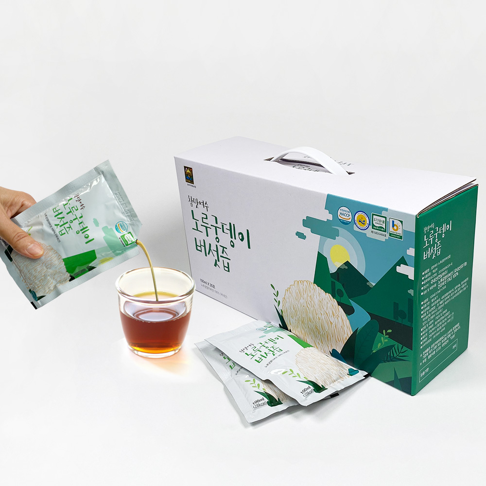 여수 돌산 노루궁뎅이버섯 즙 액기스 100ml, 34개 - 상품 이미지