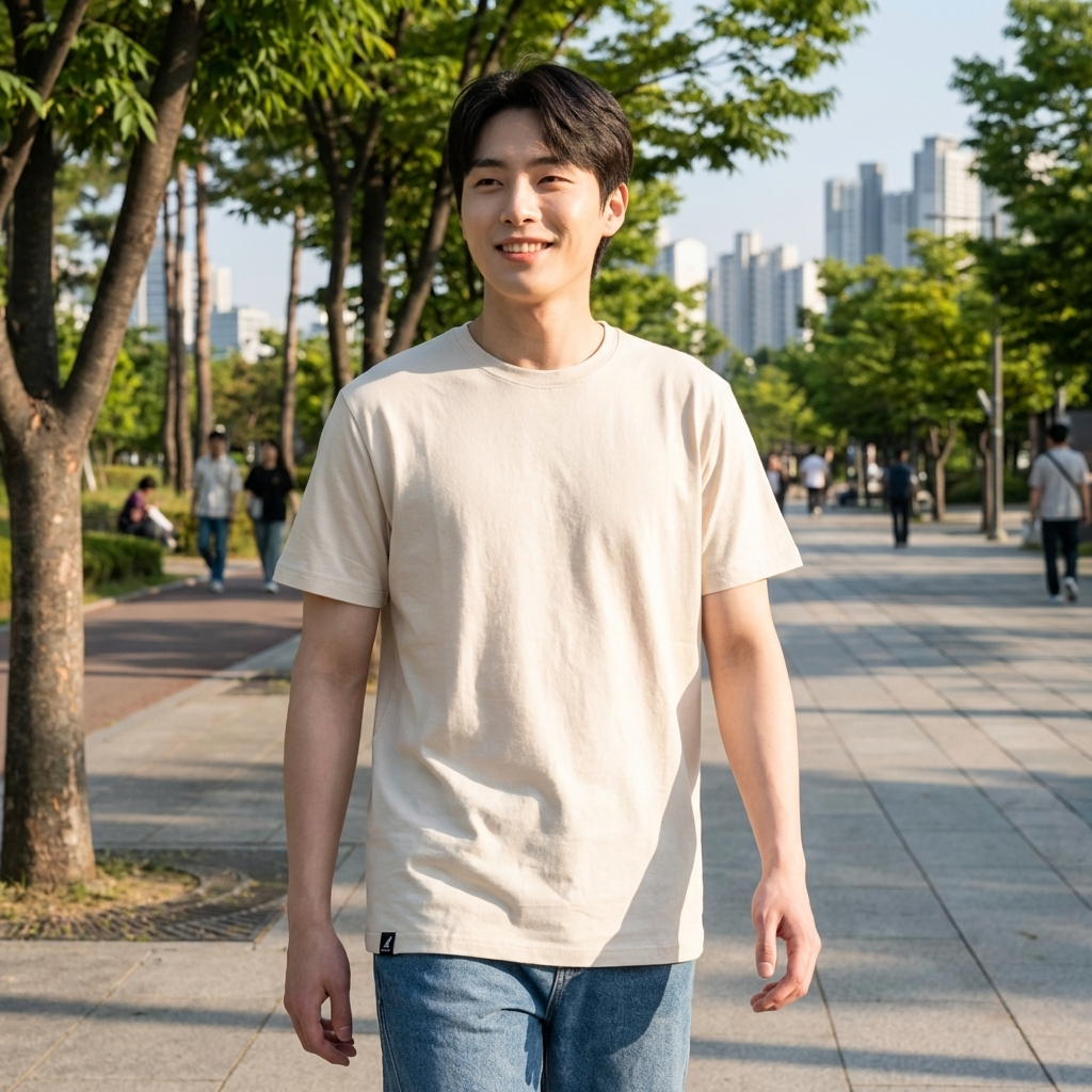 KANGOL 반팔 티셔츠 남녀공용 티셔츠 캐주얼룩 티셔츠 추천 여름 패션