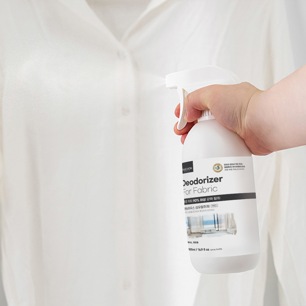 1+1 뽀숑하우스 무향 탈취제 PRO 500ml 옷 침구 땀냄새 화장실 강력탈취 악취제거 - 상세 이미지 4