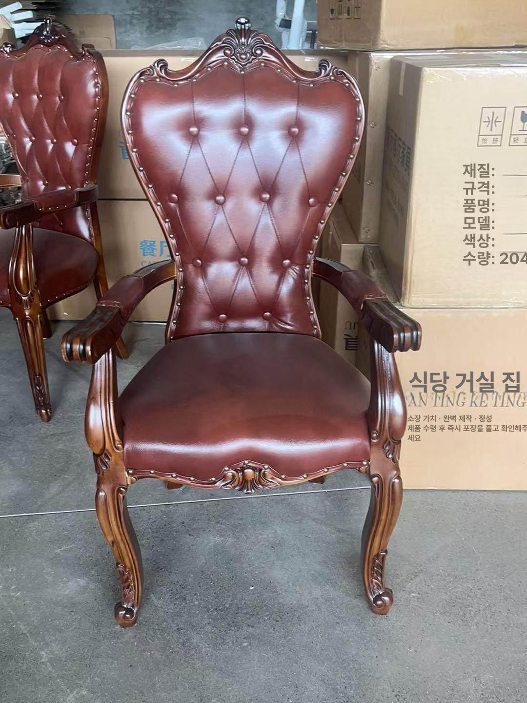앤틱체어 유럽풍 의자 빈티지 식탁의자 인테리어 북유럽 중세 체어 레트로 - 상세 이미지 2