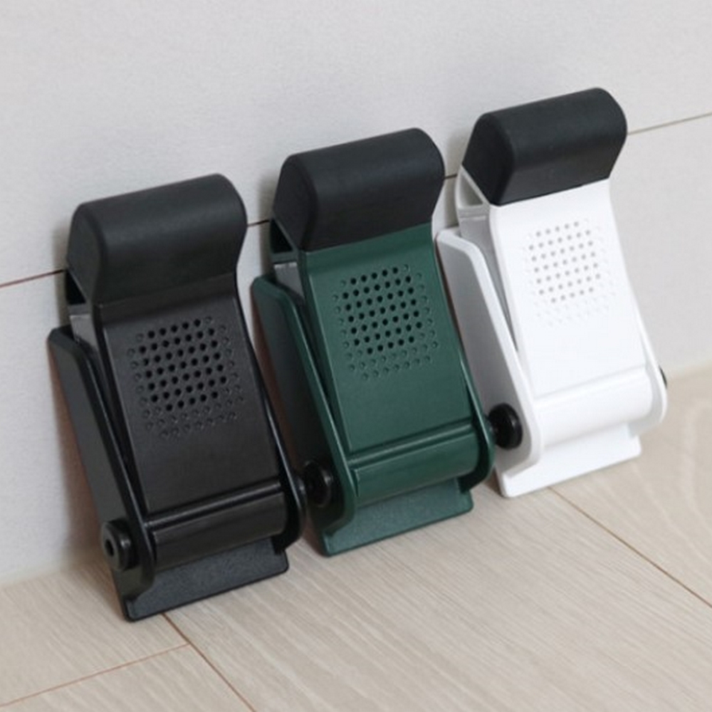 무타공 도어스토퍼 힙톡 현관 말발굽 반자동 블랙