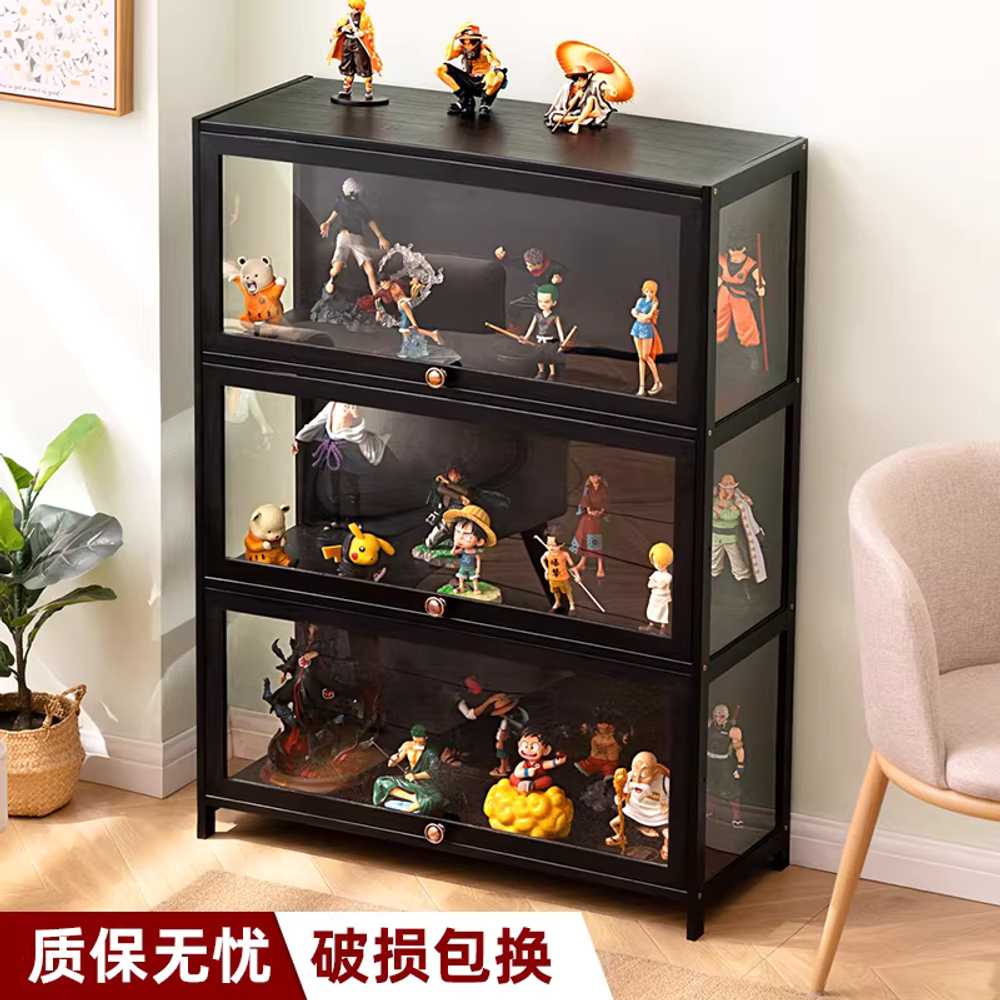 레고진열장 아크릴 장식장 피규어 진열대 대형 케이스 60x32cm 3단 / 3면 투명 방진 - 상세 이미지 3