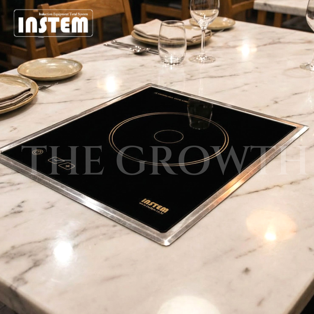 인스템 ISB018 업소용 인덕션 빌트인 1구 샤브 식탁용 매립형 전기레인지 테이블