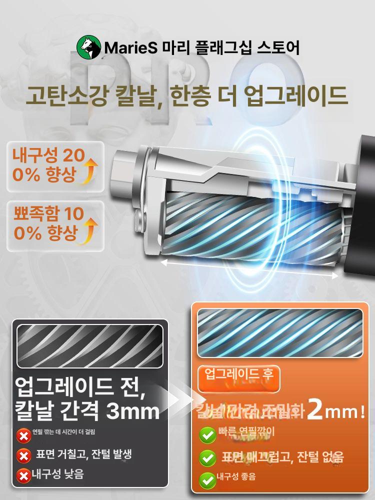 드로잉 스케치 연필깎이 프로 화실 마리 입시 미술 미대 연필 연마기 60도 미만 50mm - 상세 이미지 3