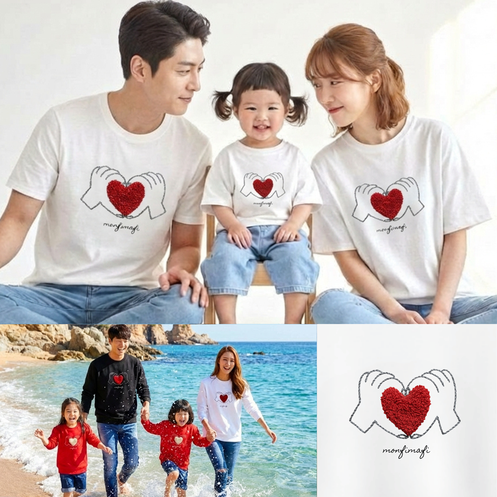 몽피마피 가족티 패밀리룩 돌촬영 여행 사진의상 반팔 맨투맨 칠순 팔순 - 상세 이미지 3