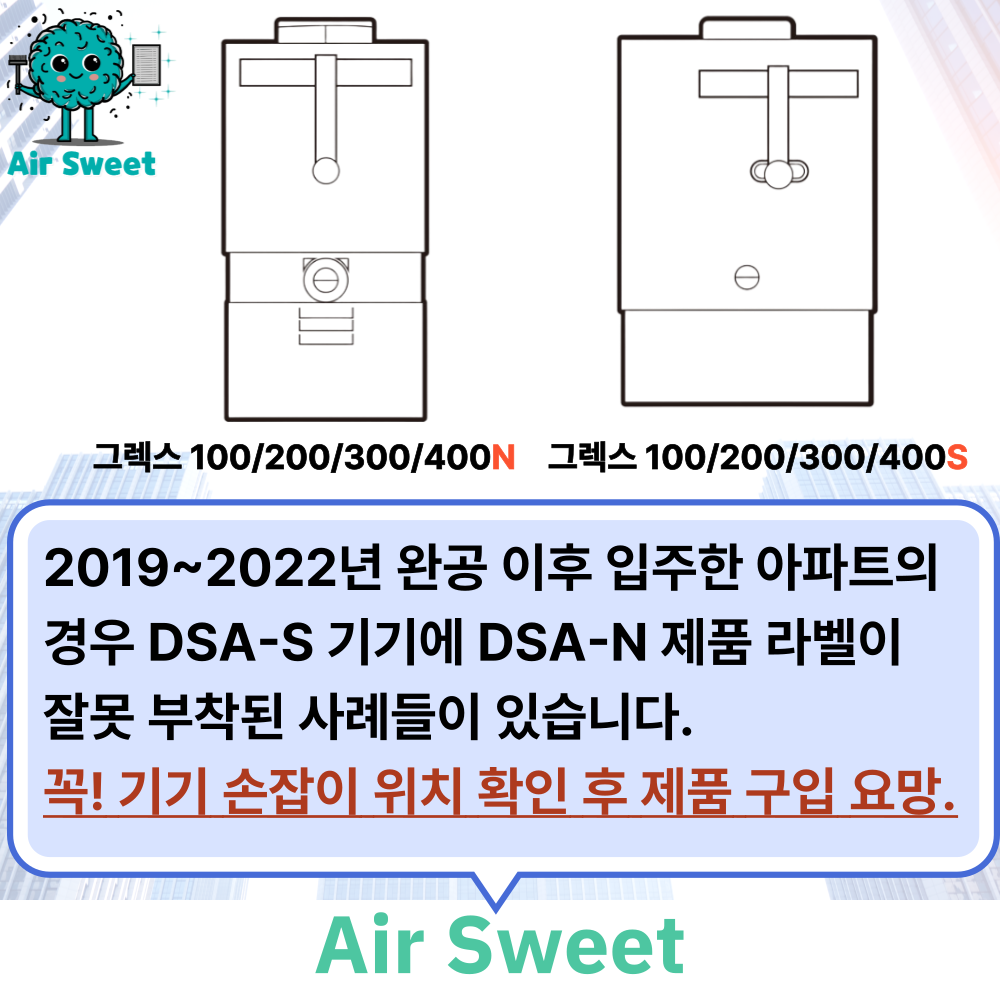 [호환]에어스윗 그렉스 DSA-100N 200N 300N 400N 전열교환기필터 헤파필터 - 상세 이미지 3