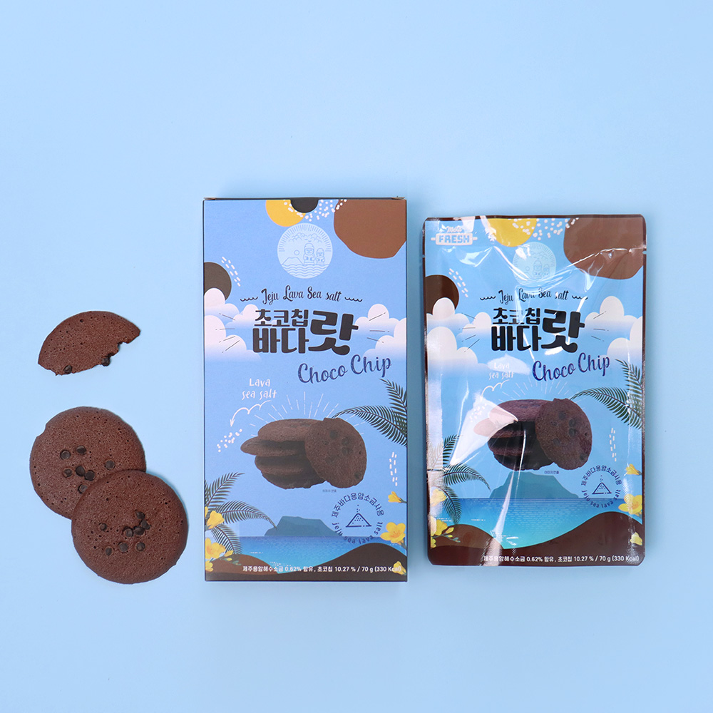 1+1+1 제주 초코칩바다랏 용암해수 솔트쿠키 다크초콜릿 브라우니 팝과자 - 상세 이미지 2