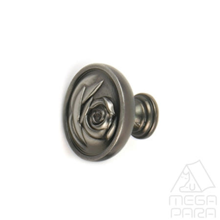 포다랑 장미 DT339 1구 가구손잡이 대형 35mm 은착 옷장문고리 장식장손잡이