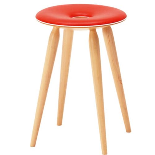 텐도목공 링 스툴 S-3165MP-NT 메이플(내추럴) 장지 V0115 레드 [텐도목공]