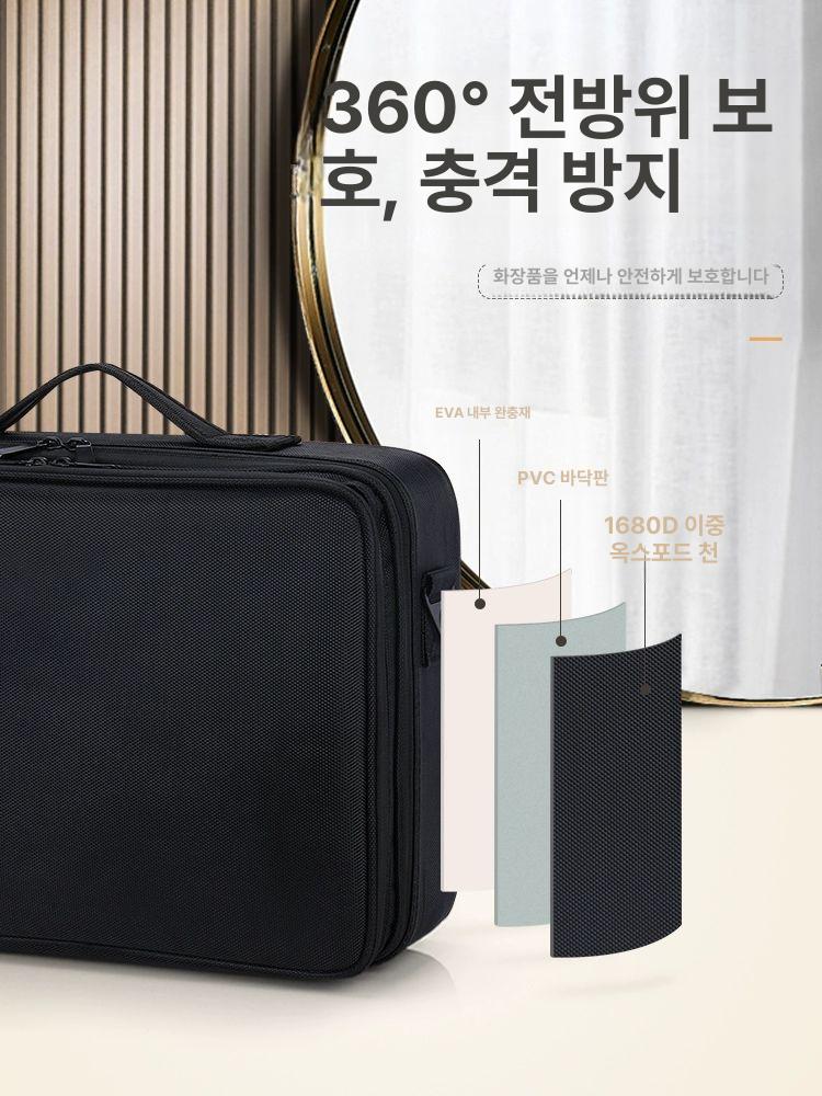메이크업 대용량 화장품 휴대용 가방 수납 파우치 네일 보관함 뷰티 대형 정리 도구 미니 소형 - 상세 이미지 4