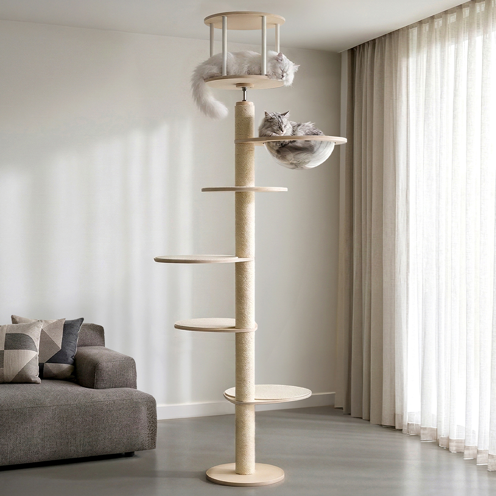 펫코본 스카이라운지 캣타워 알루미늄 캣폴 원목 고양이 숨숨집 제품 이미지