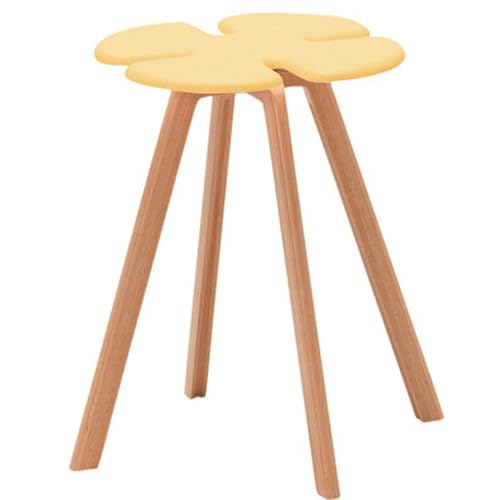텐도목공 스툴 T-3140MD-YA 화이트 비치 옐로우 스태킹 사양 [텐도목공]