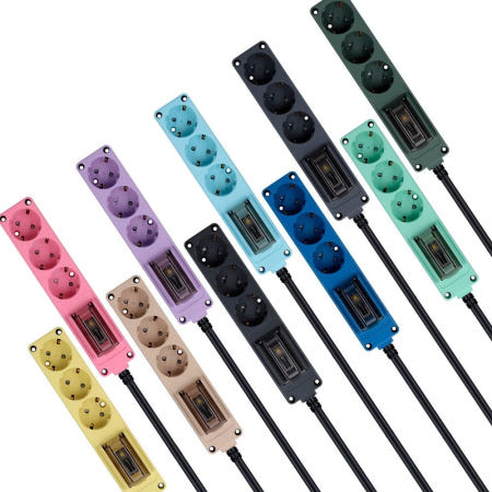 알리바니 고용량 누전차단 멀티코드 콘센트 3구 3미터 멀티탭 멀티콘센트