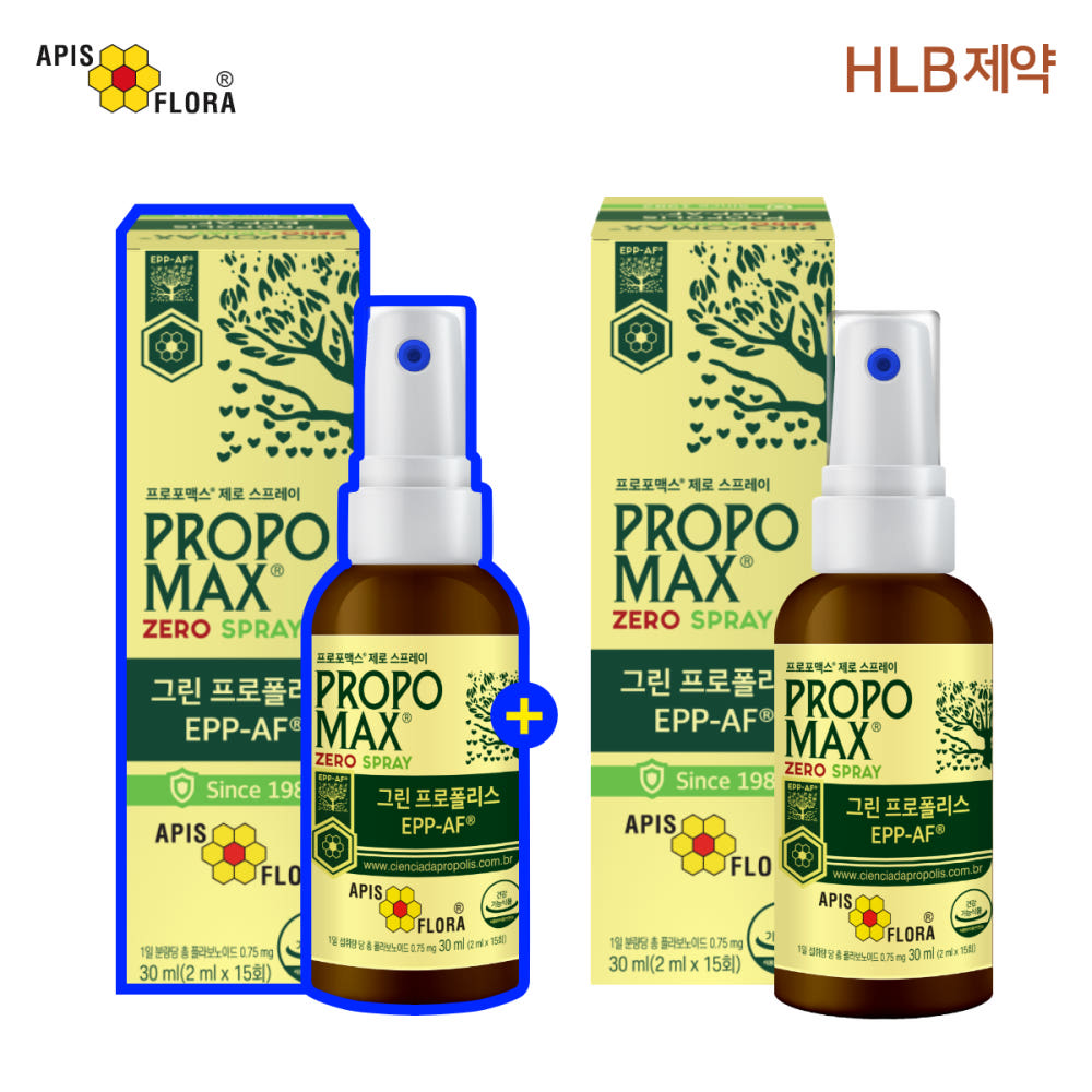 브라질 아피스플로라 프로포맥스 제로 스프레이 그린 프로폴리스 원액 30ml, 2개