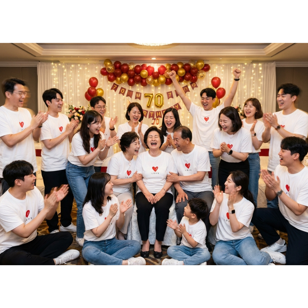 몽피마피 허그러브 가족티 패밀리룩 돌촬영 여행 사진의상 반팔 맨투맨 이미지 7