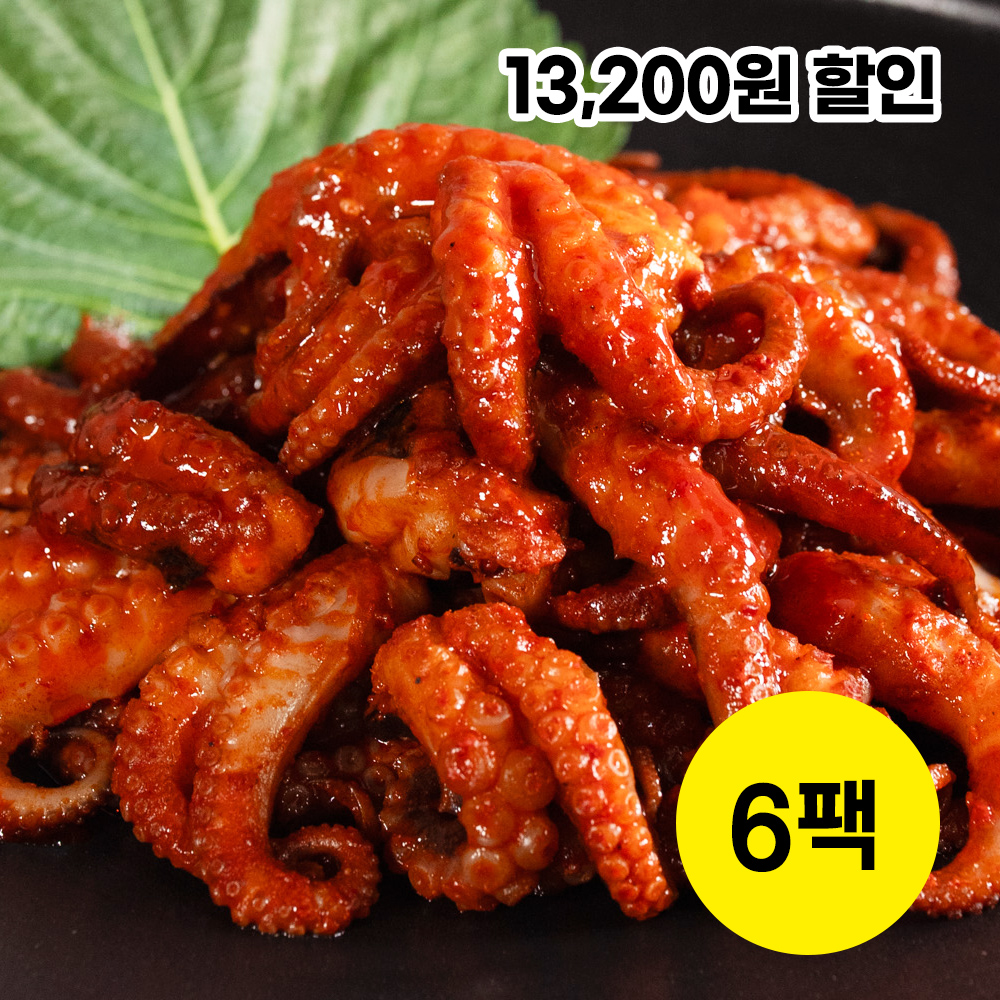 [기본맛] 17년 전통의 오라방 쭈꾸미 750g, 6개 - 상품 이미지