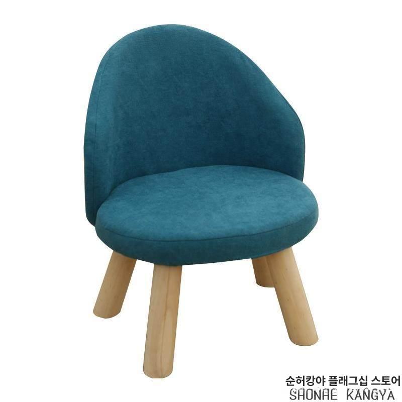 나무벤치 의자 패브릭 다리 스툴 원목 체어 낮은 그린 [1단 높은 스툴 44cm] - 상세 이미지 5
