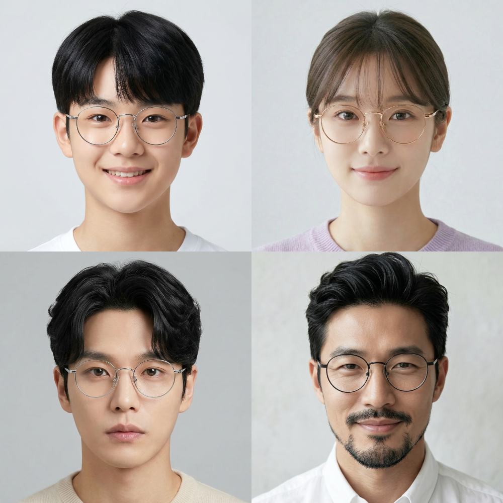 일감생활 프리미엄 초경량 블루라이트 차단 안경 실버 금테 안경테 패션안경 - 상세 이미지 5