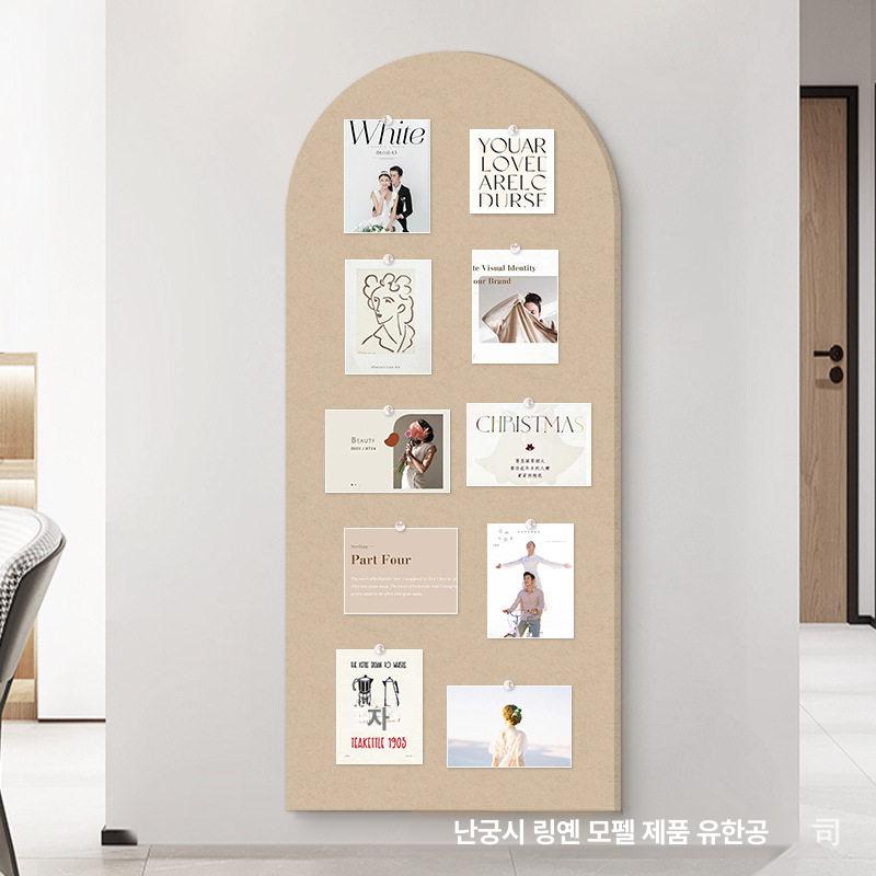 코르크 벽보드 펠트 사진 접착식 메모보드 게시판 럭키 아치 연카멜 60x120 - 상세 이미지 2