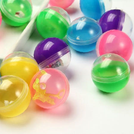 이벤트 행사 추첨용 투명 플라스틱 공 캡슐 용기 경품 뽑기 게임 소품 다채로운