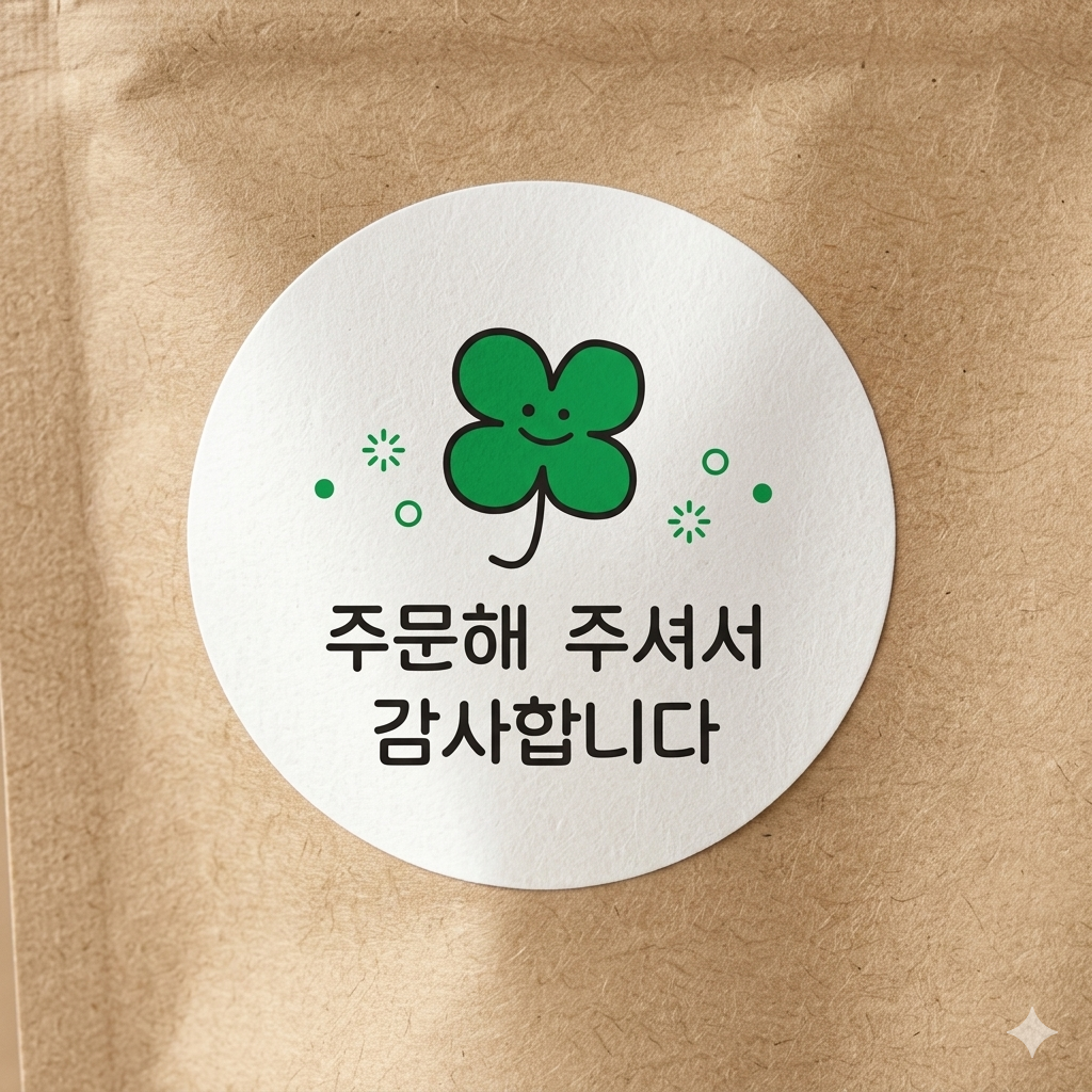 리뷰 주문 감사 라벨 1500매 맞춤 디자인 주문제작 가능 - 상품 이미지