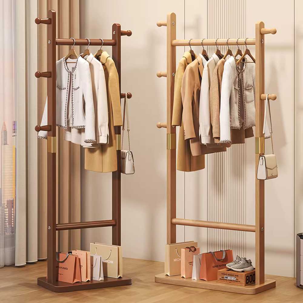 원목미니행거 스탠드 옷걸이 조립 옷 거치대 드레스룸 60cm 업그레이드 / 내추럴 - 상세 이미지 5