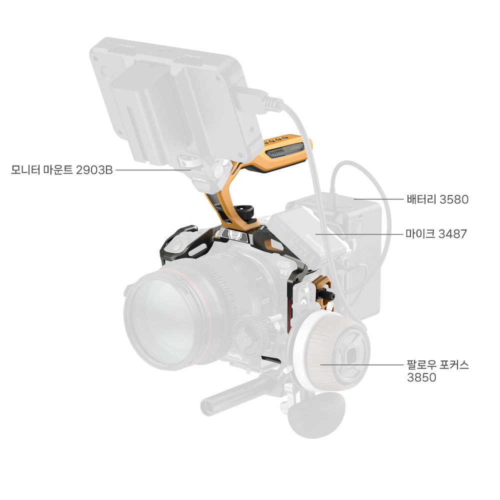 스몰리그 5608 캐논 블랙맘바 범블비에디션 EOS R8 Mark II 케이지 키트 - 상세 이미지 3