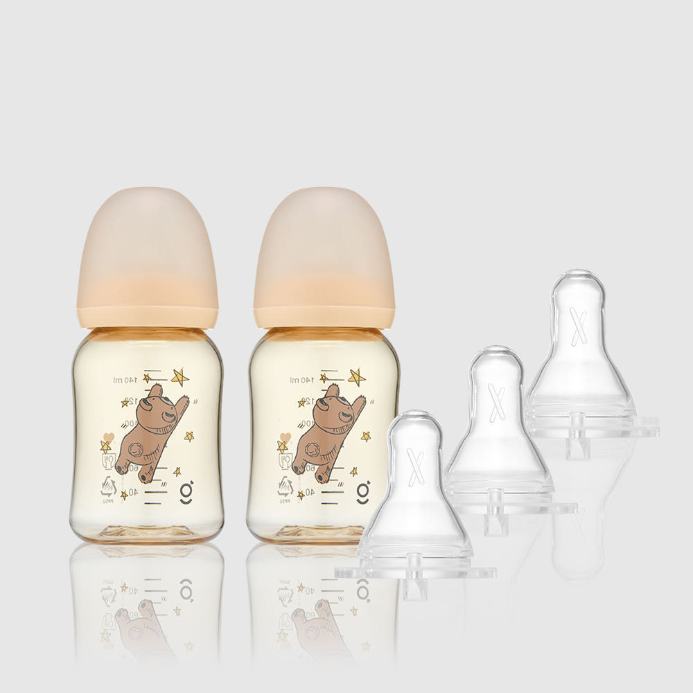 그린맘샵 PPSU 꿈찾는 곰 젖병 150ml 2개 + 아이쏙 3개