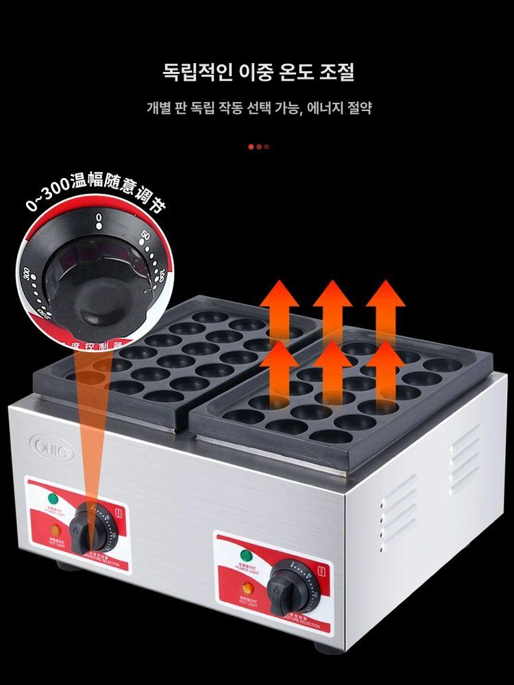 타코야끼 기계 가스 인덕션 전기 난방 플레이트 팬 - 상세 이미지 5