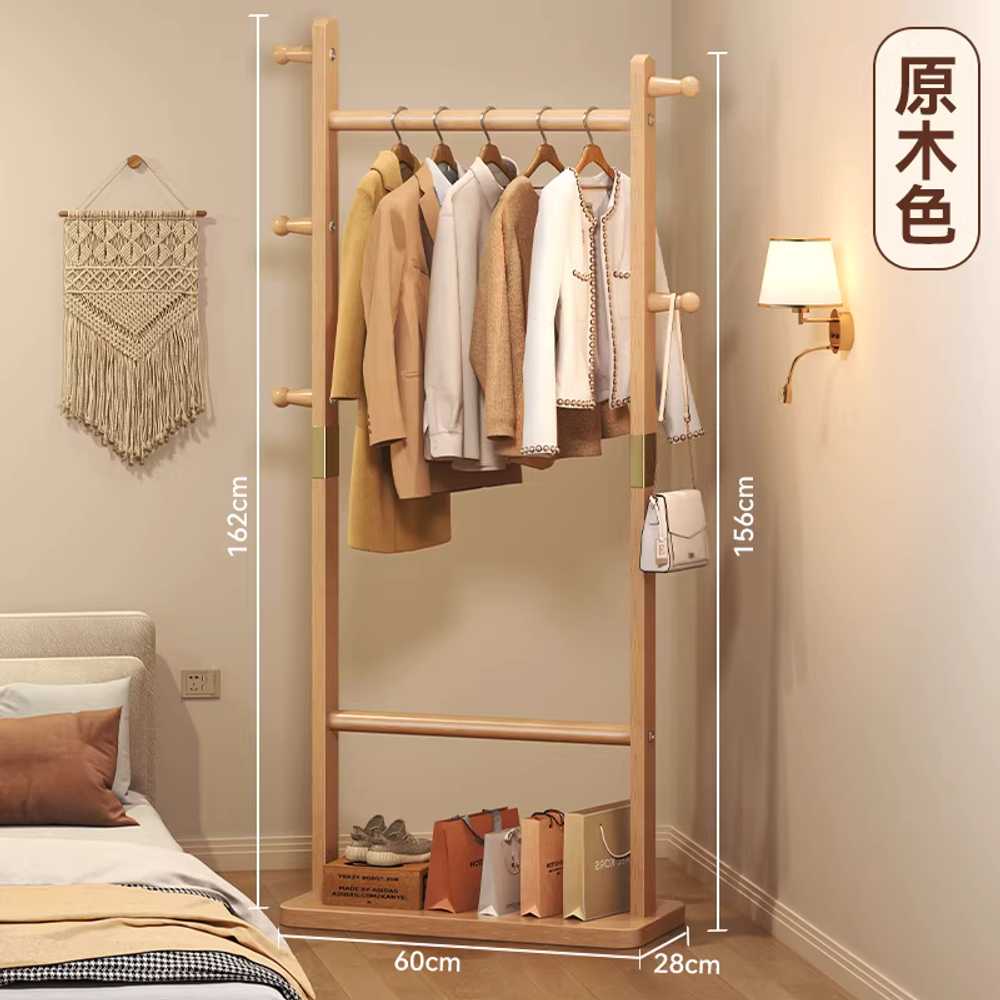 원목미니행거 스탠드 옷걸이 조립 옷 거치대 드레스룸 60cm 업그레이드 / 내추럴 이미지 7