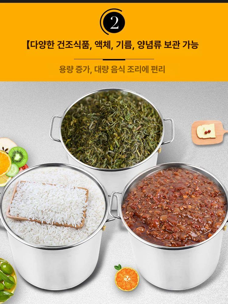 대형 스텐 냄비 빨래 육수통 급식실 업소용 큰냄비 소도와 위생용기 국솥 양동이 - 상세 이미지 3