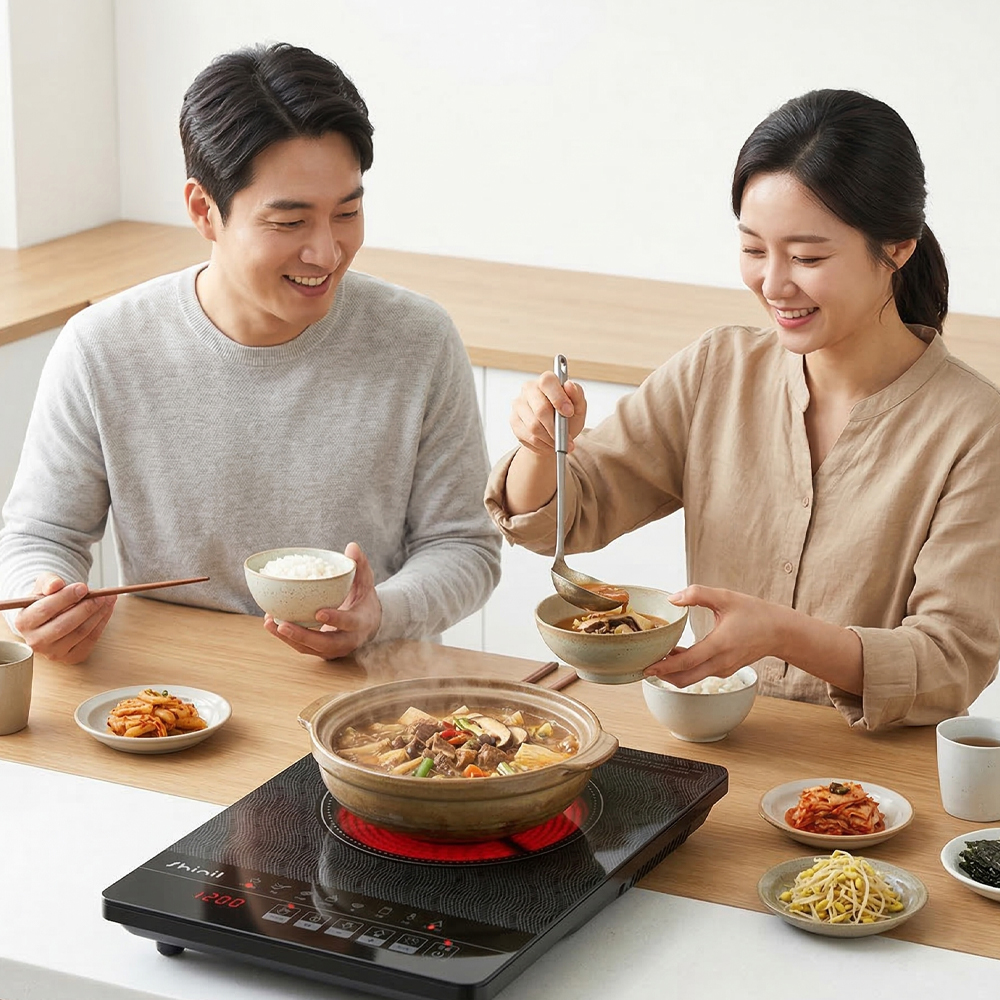 신일 1구 세라믹 하이라이트 전기 레인지 미니 휴대용 캠핑 전기버너 - 상세 이미지 3