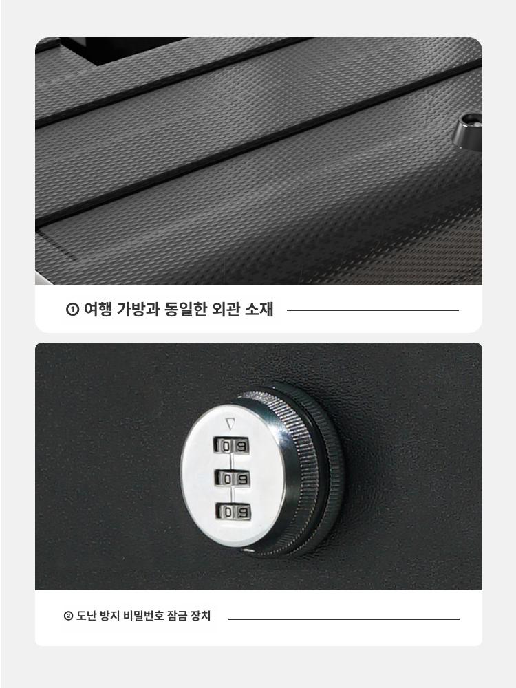 이동식 화구박스 미술도구 물감 드로잉 캐리어 단품 미술용 텔레스코픽 캐리어 (블랙) - 상세 이미지 5