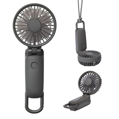 리듬(RHYTHM) 핸디팬 2025 강력한 풍량 저소음 3WAY (손잡이형 목걸이형 탁상용) [국내 제조사] 풍량 5단계 Type-C 대응 카라비너 및 스트랩 포함 소형 휴대용 선풍기 Silky Wind Mobile 3.2 다크 그레이 9ZF040RH82